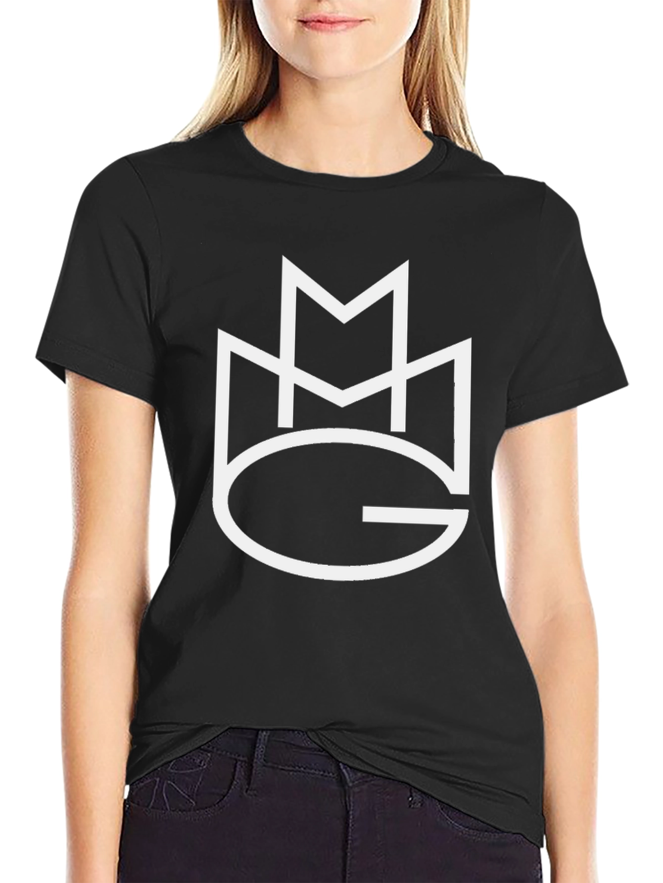 Modern MG Logo Black T-Shirt