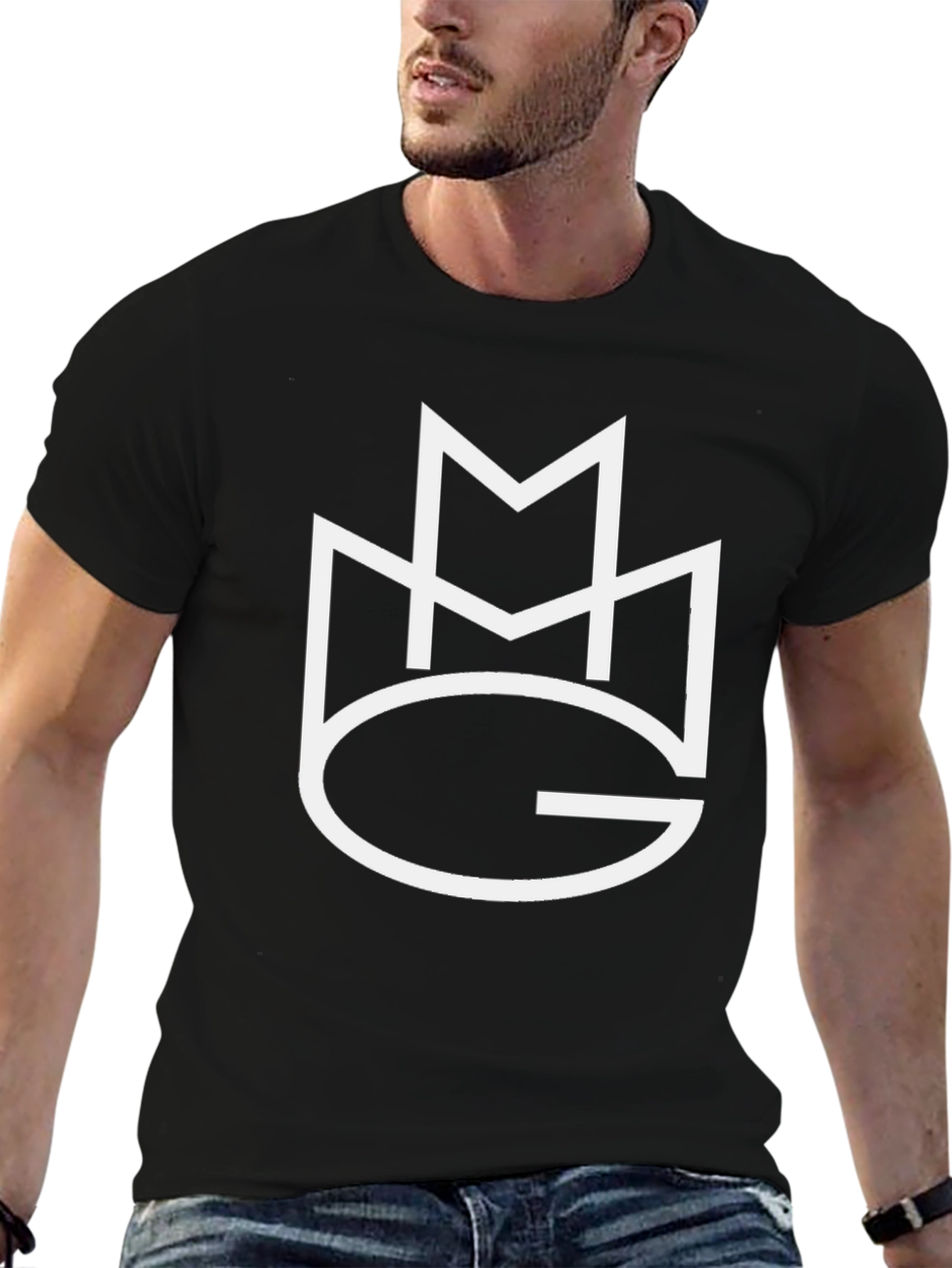 Modern MG Logo Black T-Shirt