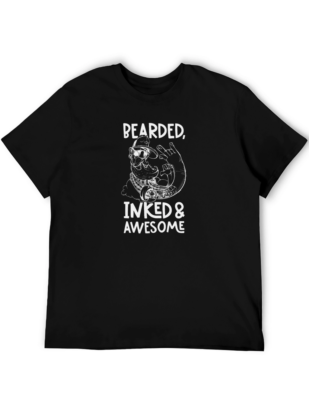 Bearded Inked & Awesome Graphic T-Shirt
