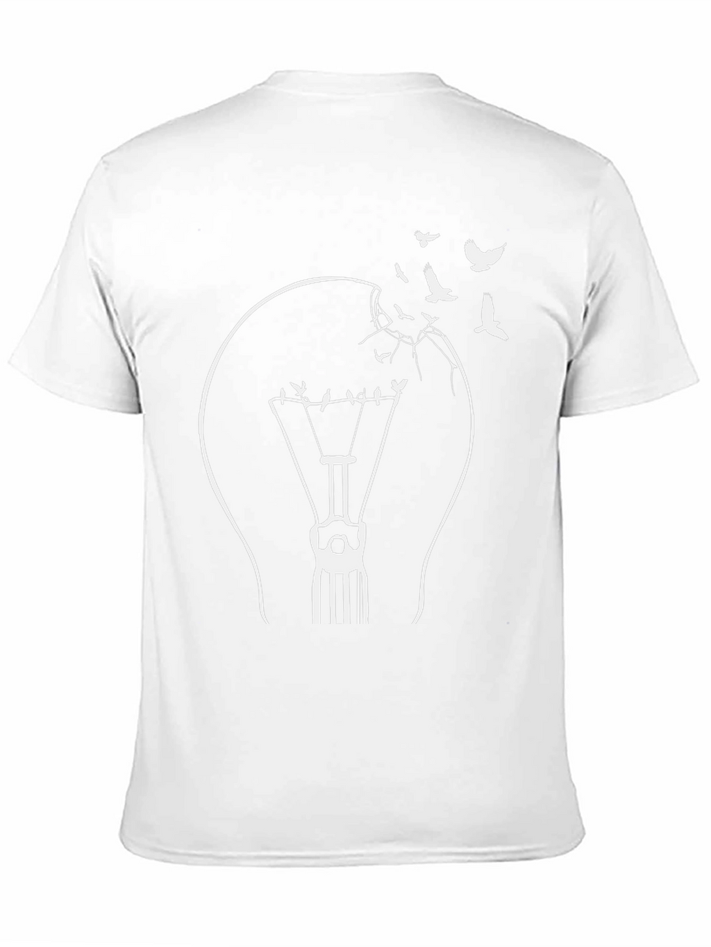 Bird Light Bulb Graphic Tee - Unique Design!