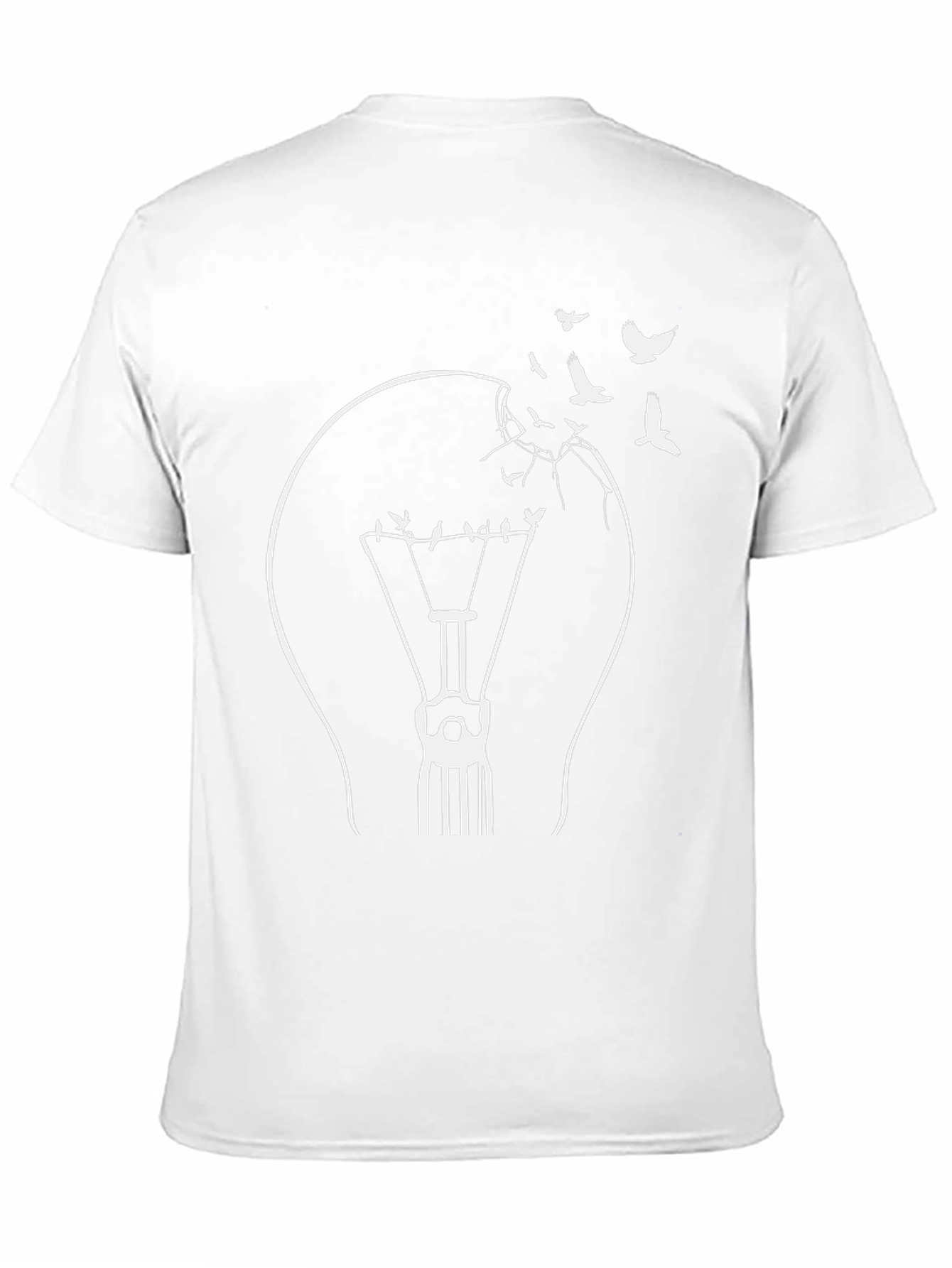 Bird Light Bulb Graphic Tee - Unique Design!