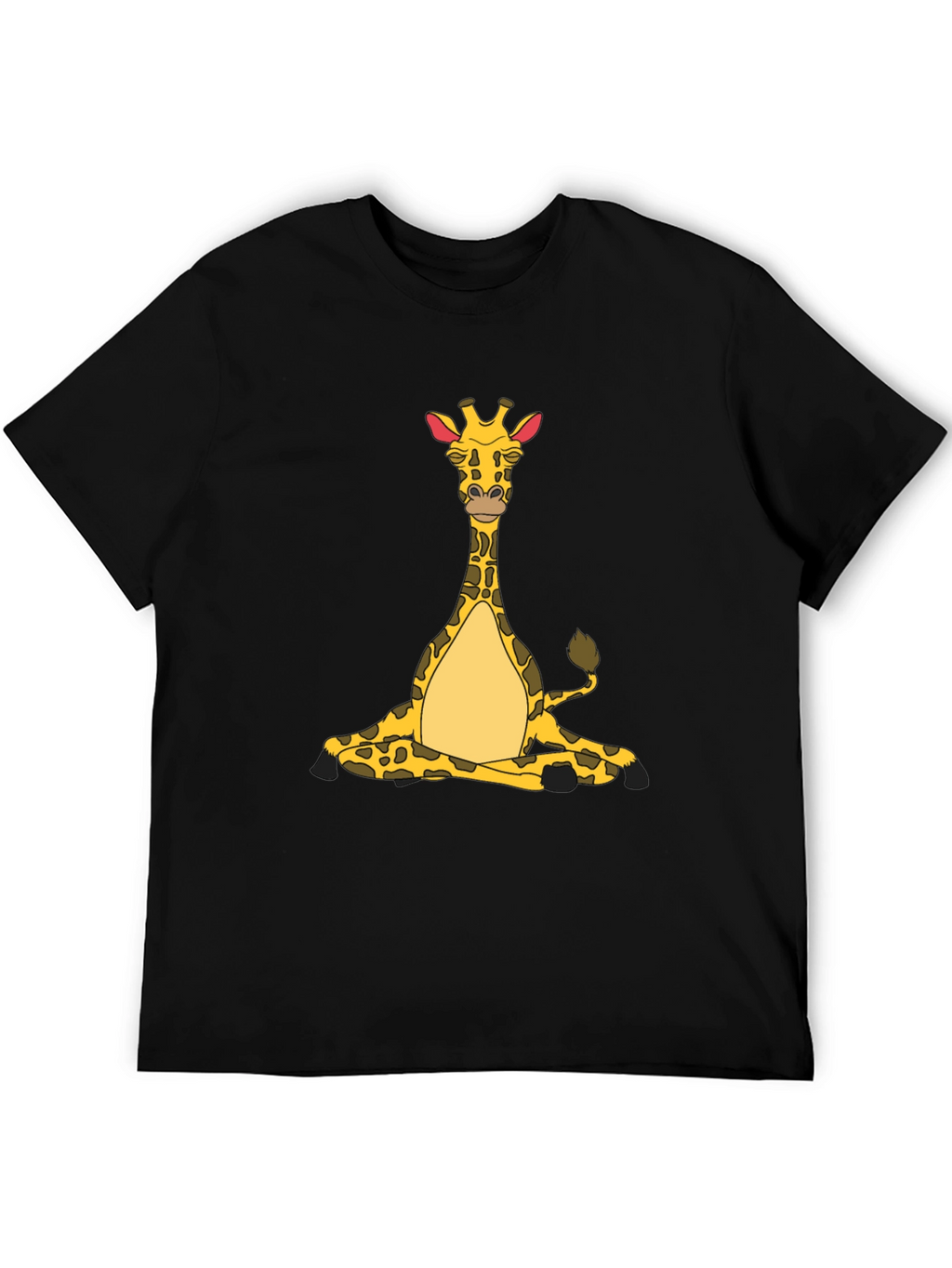 Yoga Giraffe Black T-Shirt