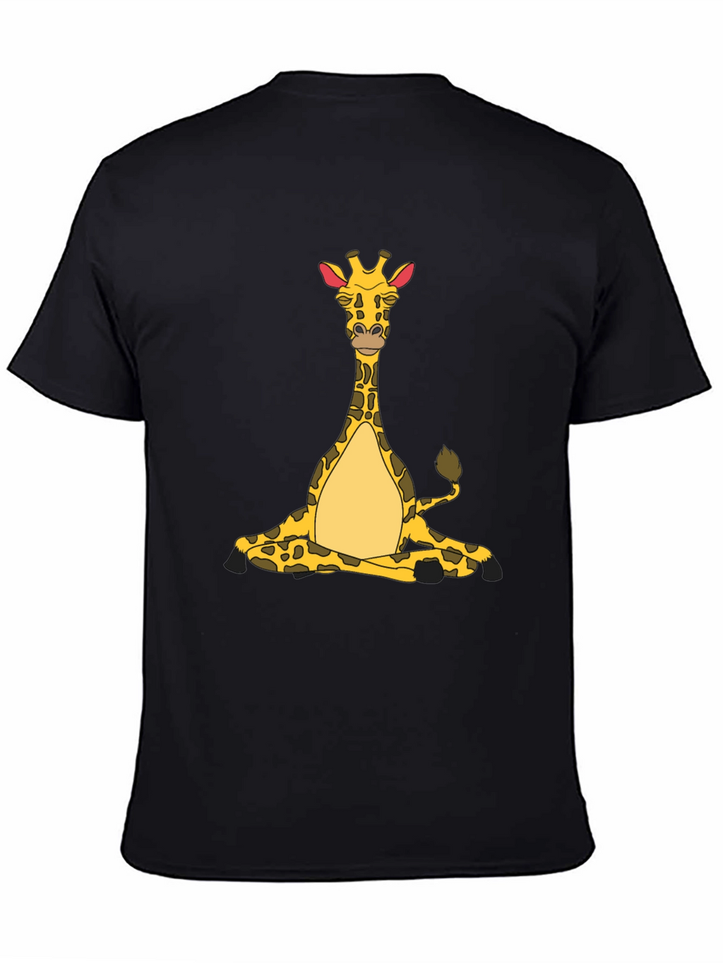 Yoga Giraffe Black T-Shirt