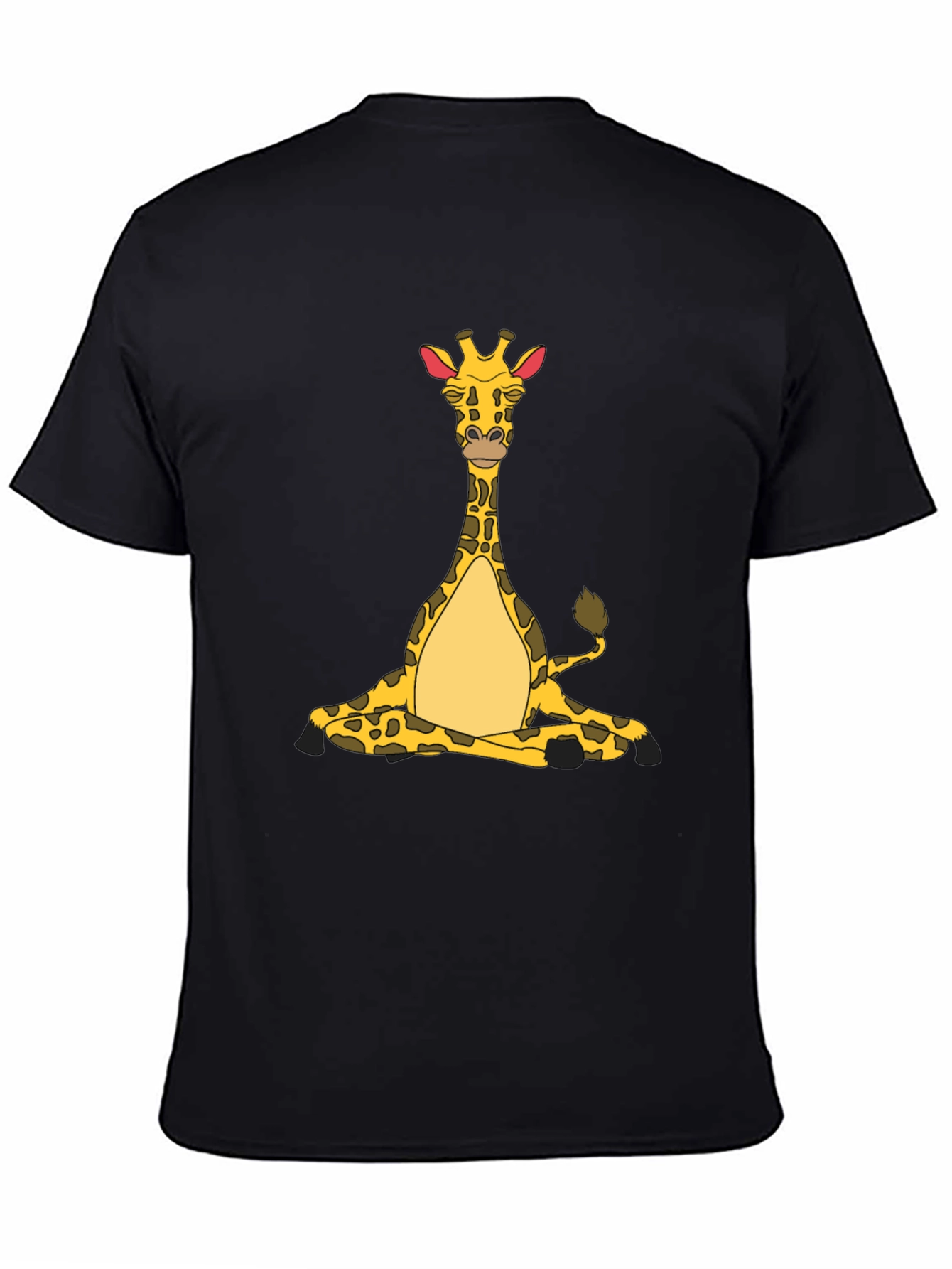 Yoga Giraffe Black T-Shirt