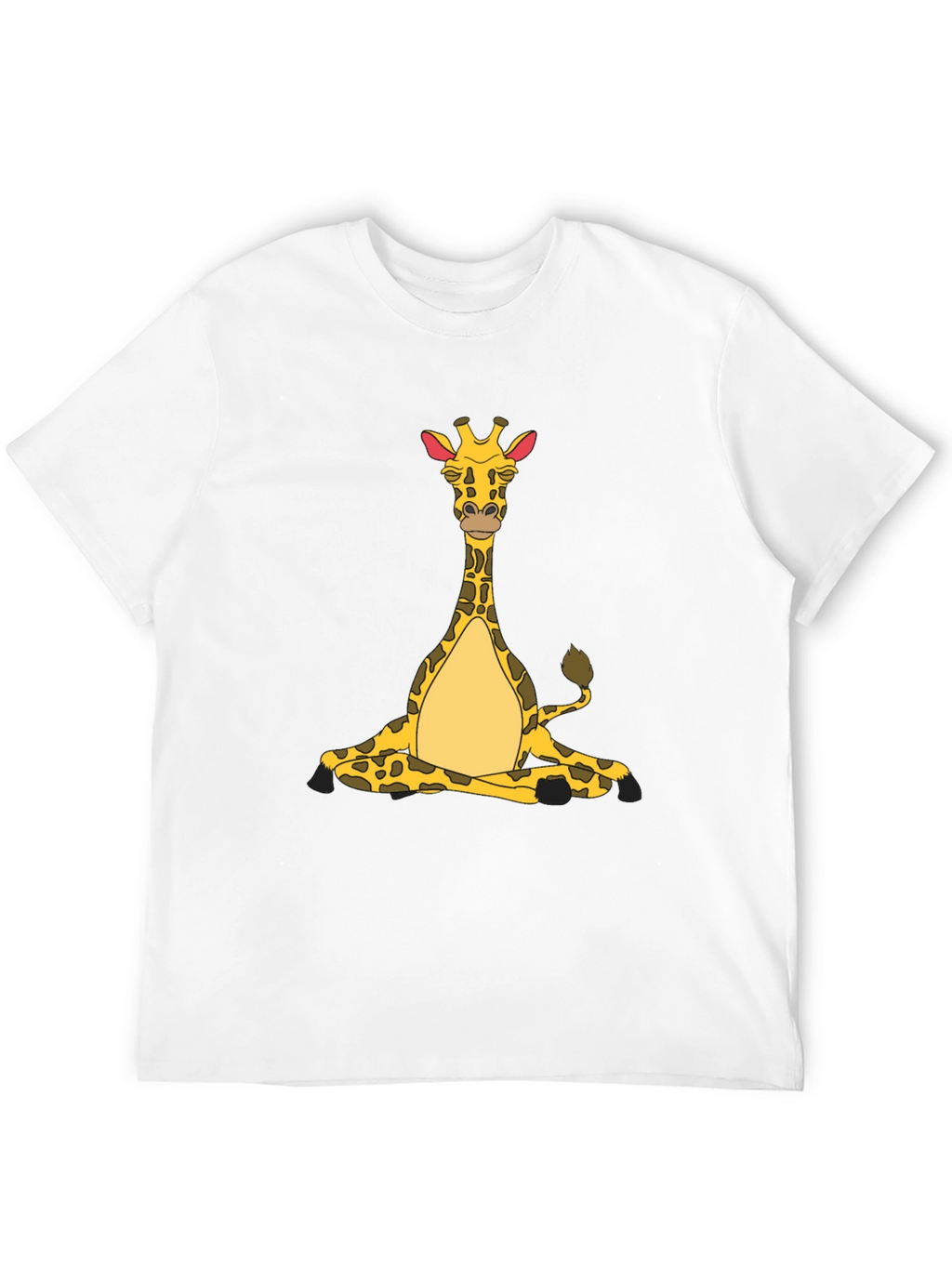 Yoga Giraffe Black T-Shirt