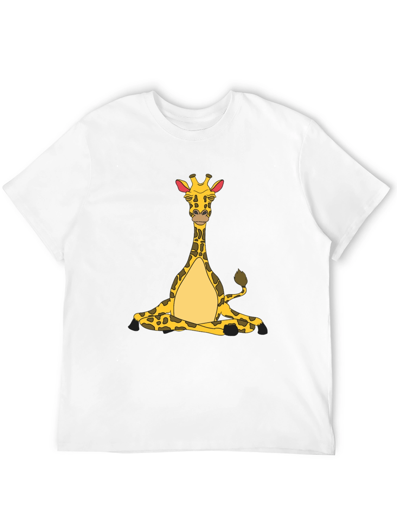 Yoga Giraffe Black T-Shirt