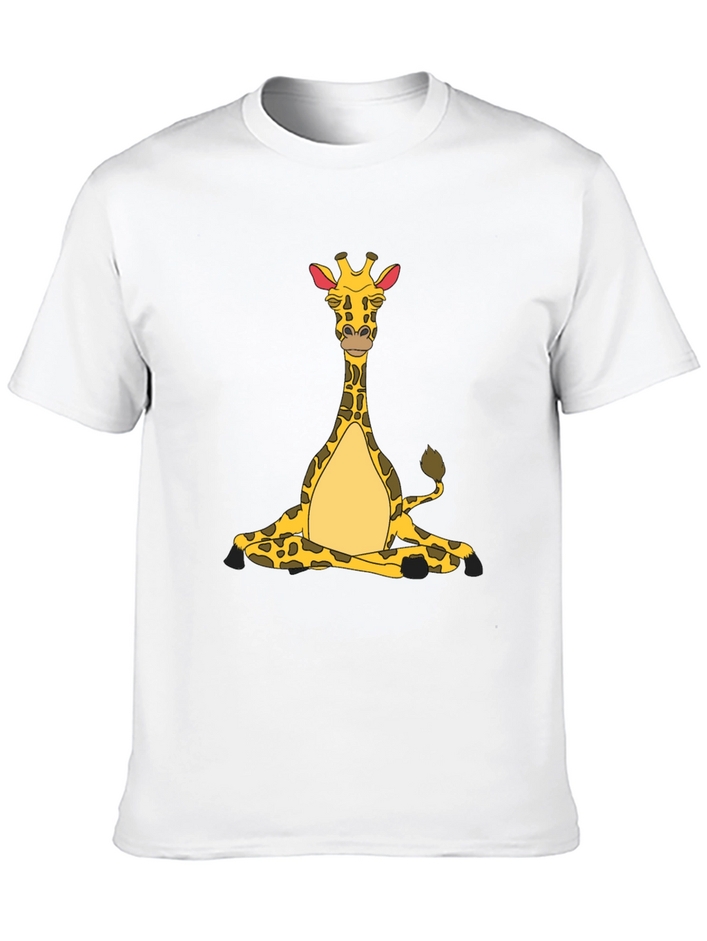 Yoga Giraffe Black T-Shirt