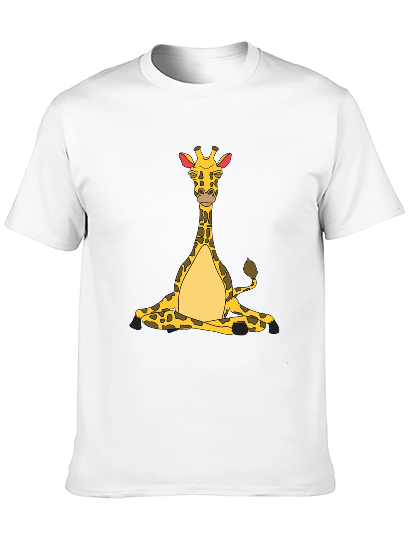 Yoga Giraffe Black T-Shirt