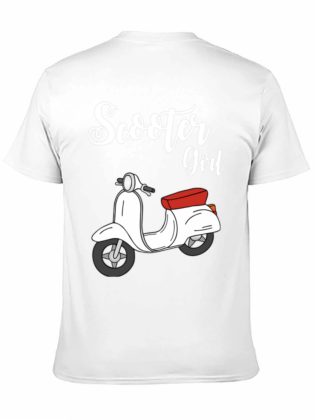 Scooter Girl Black T-Shirt - Retro Style