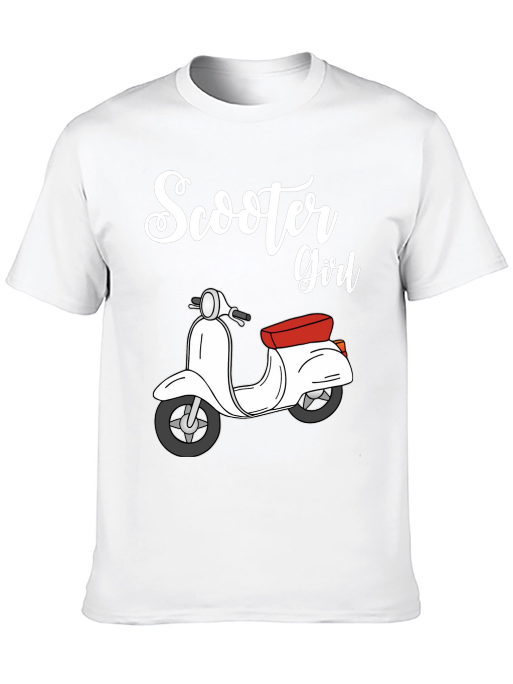 Scooter Girl Black T-Shirt - Retro Style