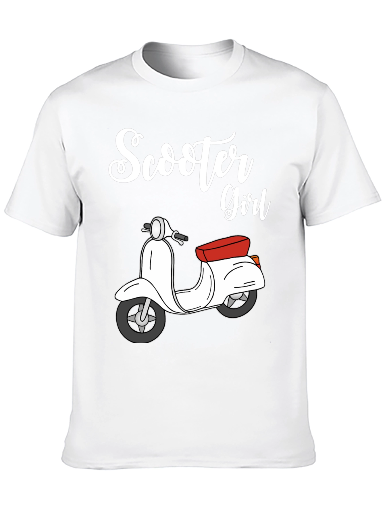 Scooter Girl Black T-Shirt - Retro Style