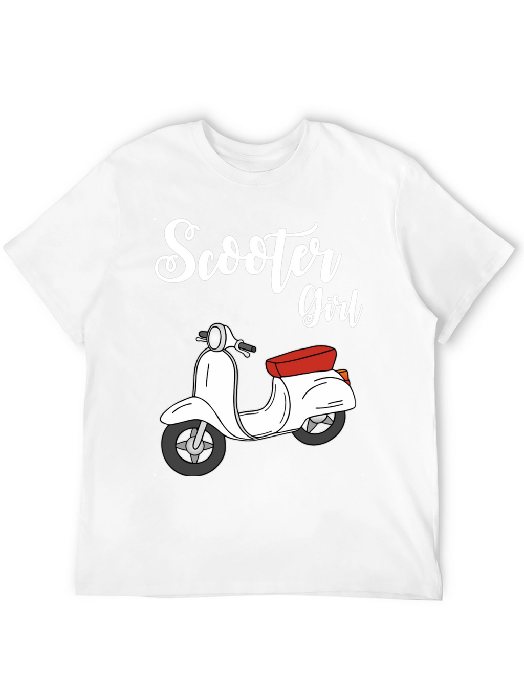 Scooter Girl Black T-Shirt - Retro Style