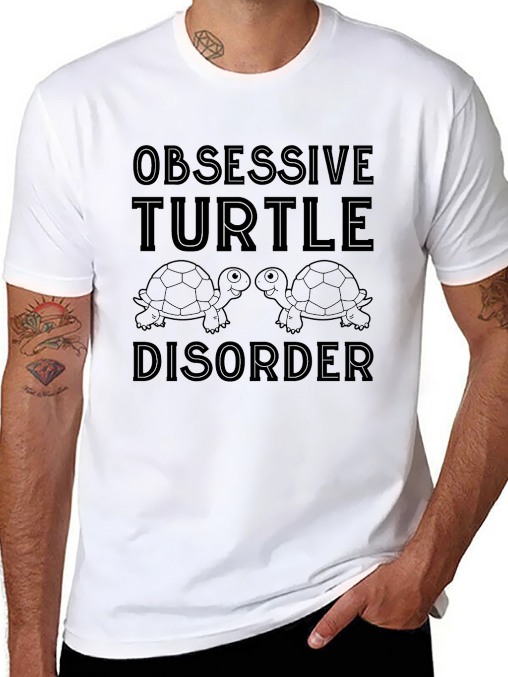 Obsessive Turtle Disorder Black T-Shirt