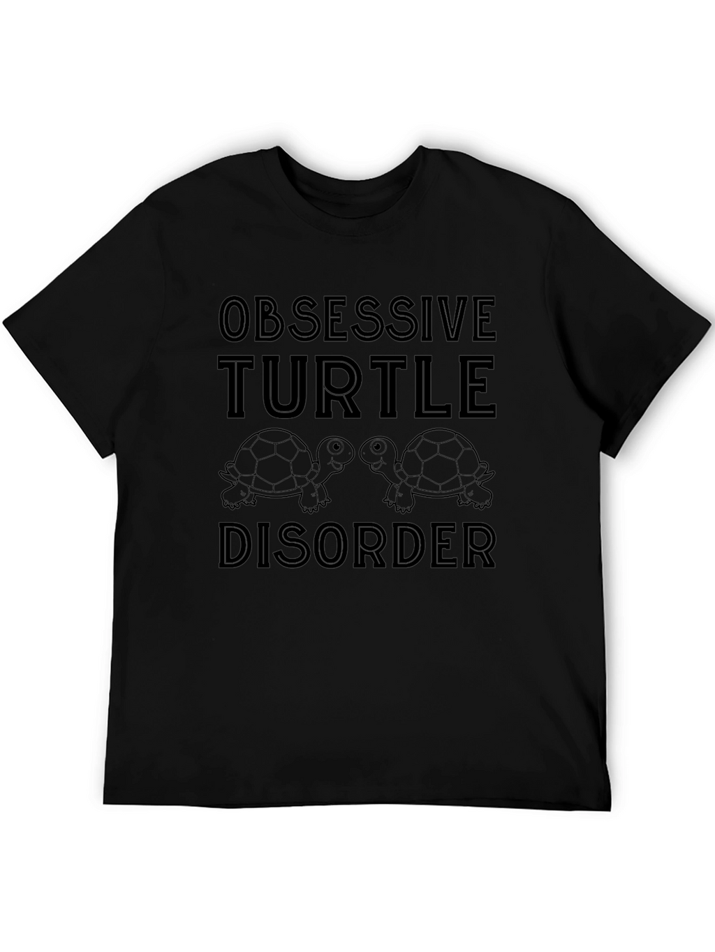 Obsessive Turtle Disorder Black T-Shirt