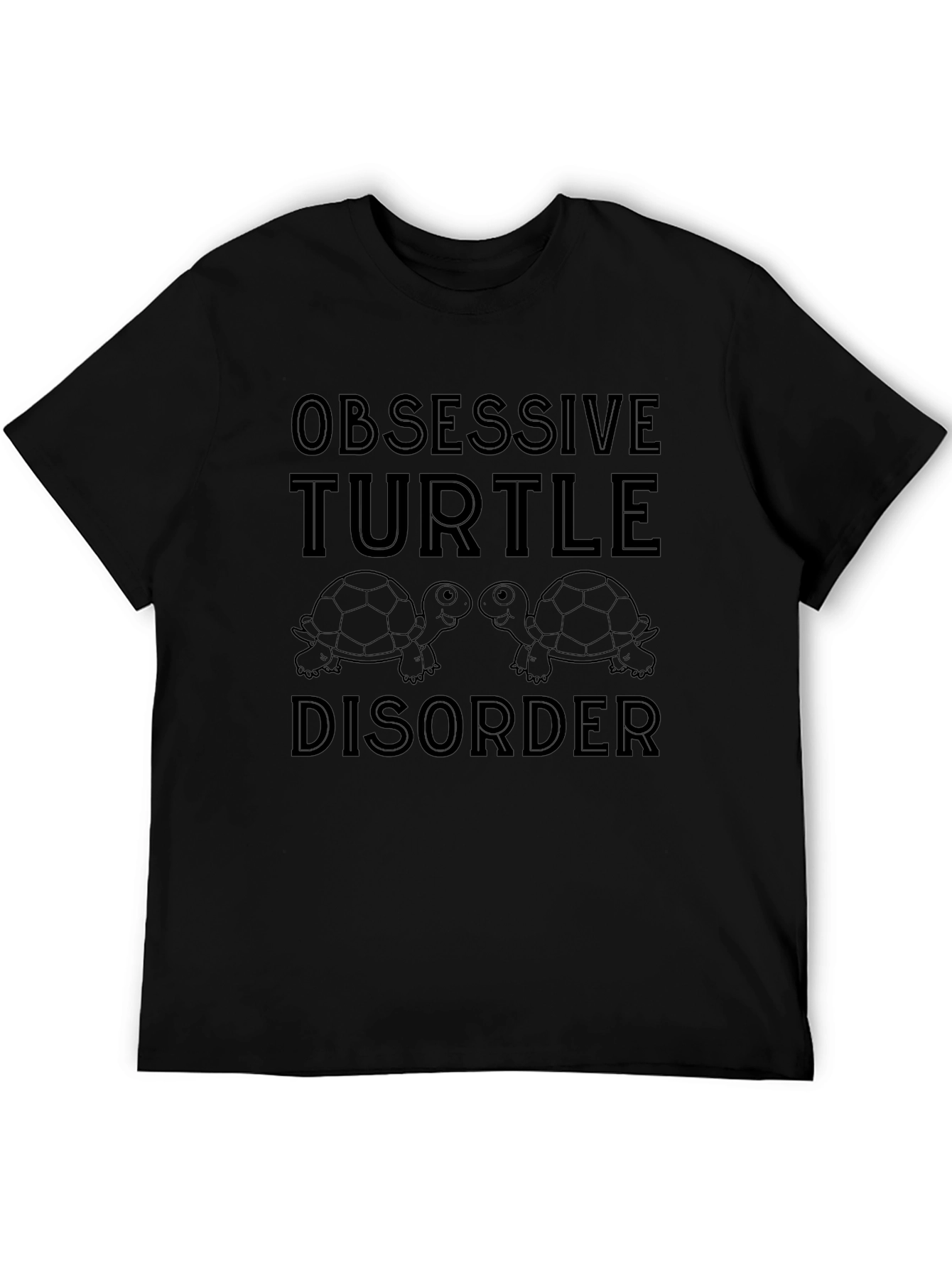 Obsessive Turtle Disorder Black T-Shirt