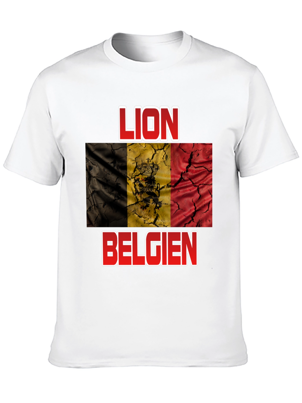 Lion Belgie T-Shirt - Belgian Flag Design