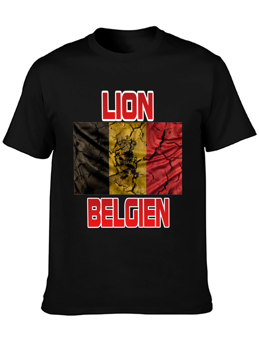 Lion Belgie T-Shirt - Belgian Flag Design