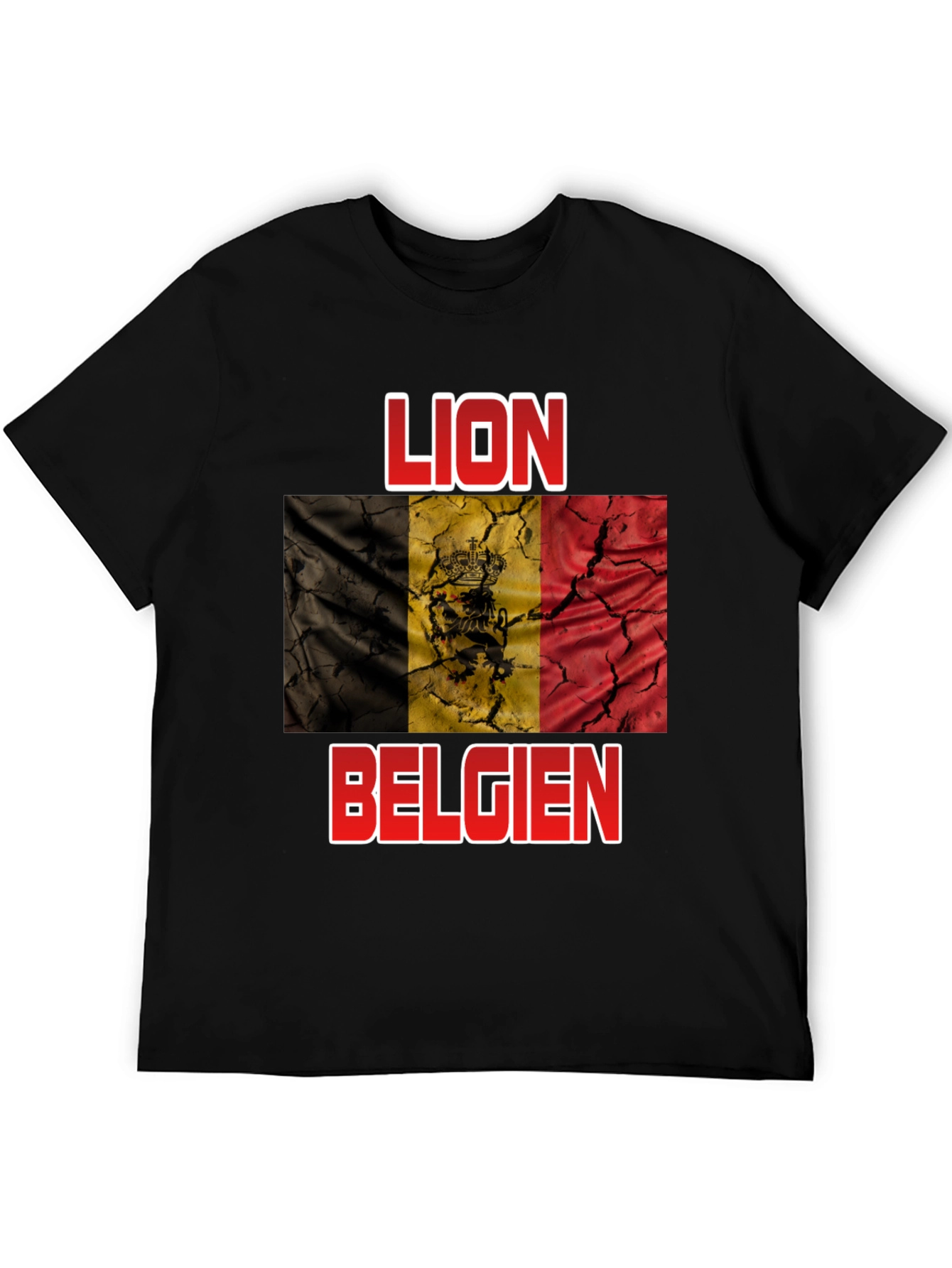 Lion Belgie T-Shirt - Belgian Flag Design