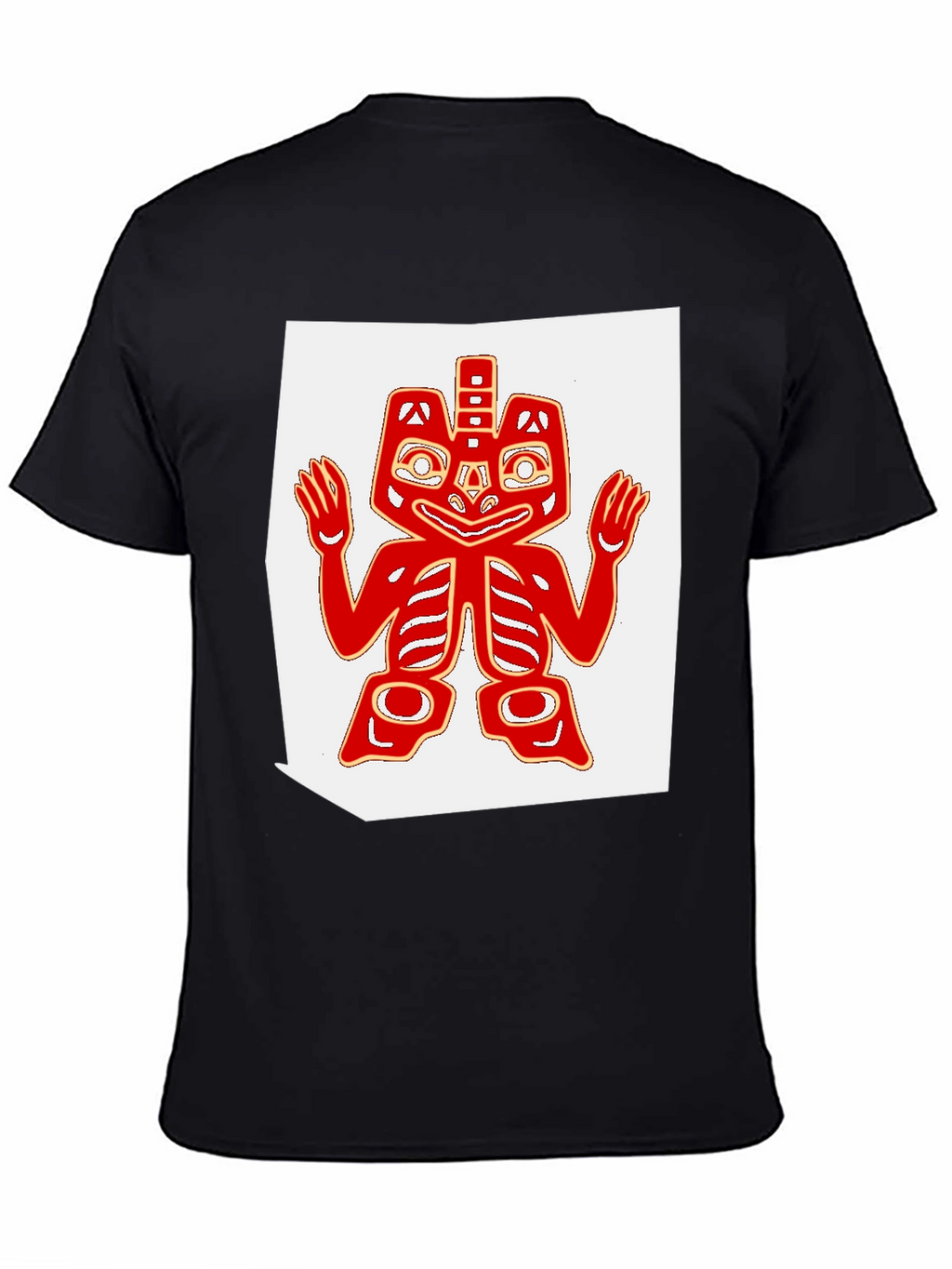 Tribal Art Tee - Black Cotton Blend