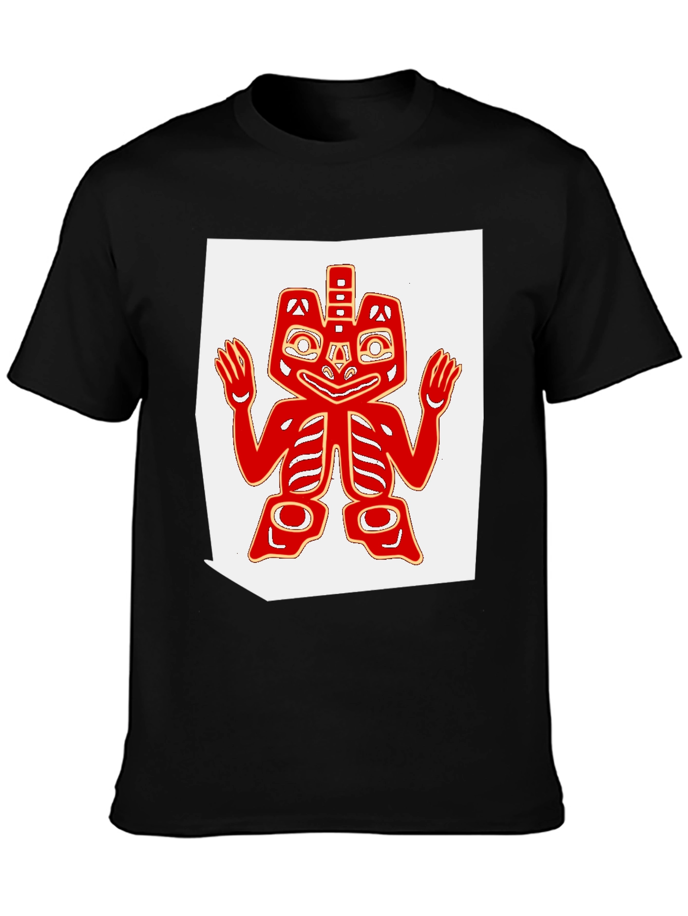 Tribal Art Tee - Black Cotton Blend