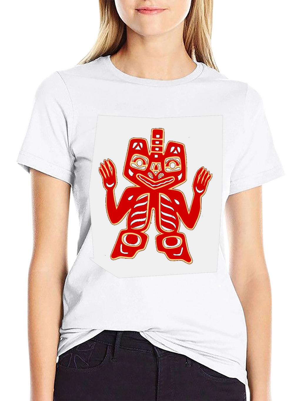 Tribal Art Tee - Black Cotton Blend