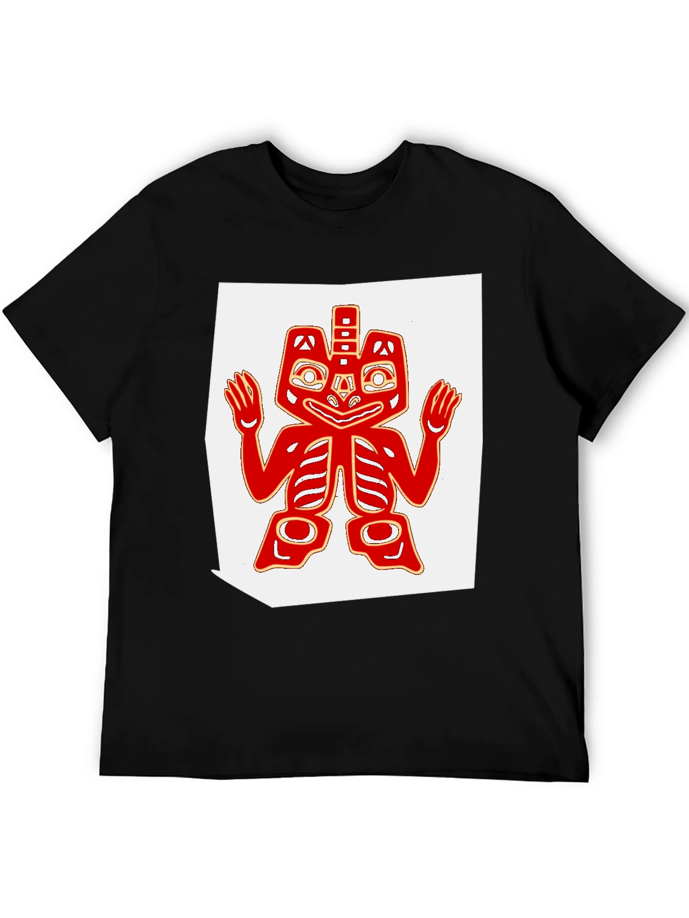 Tribal Art Tee - Black Cotton Blend