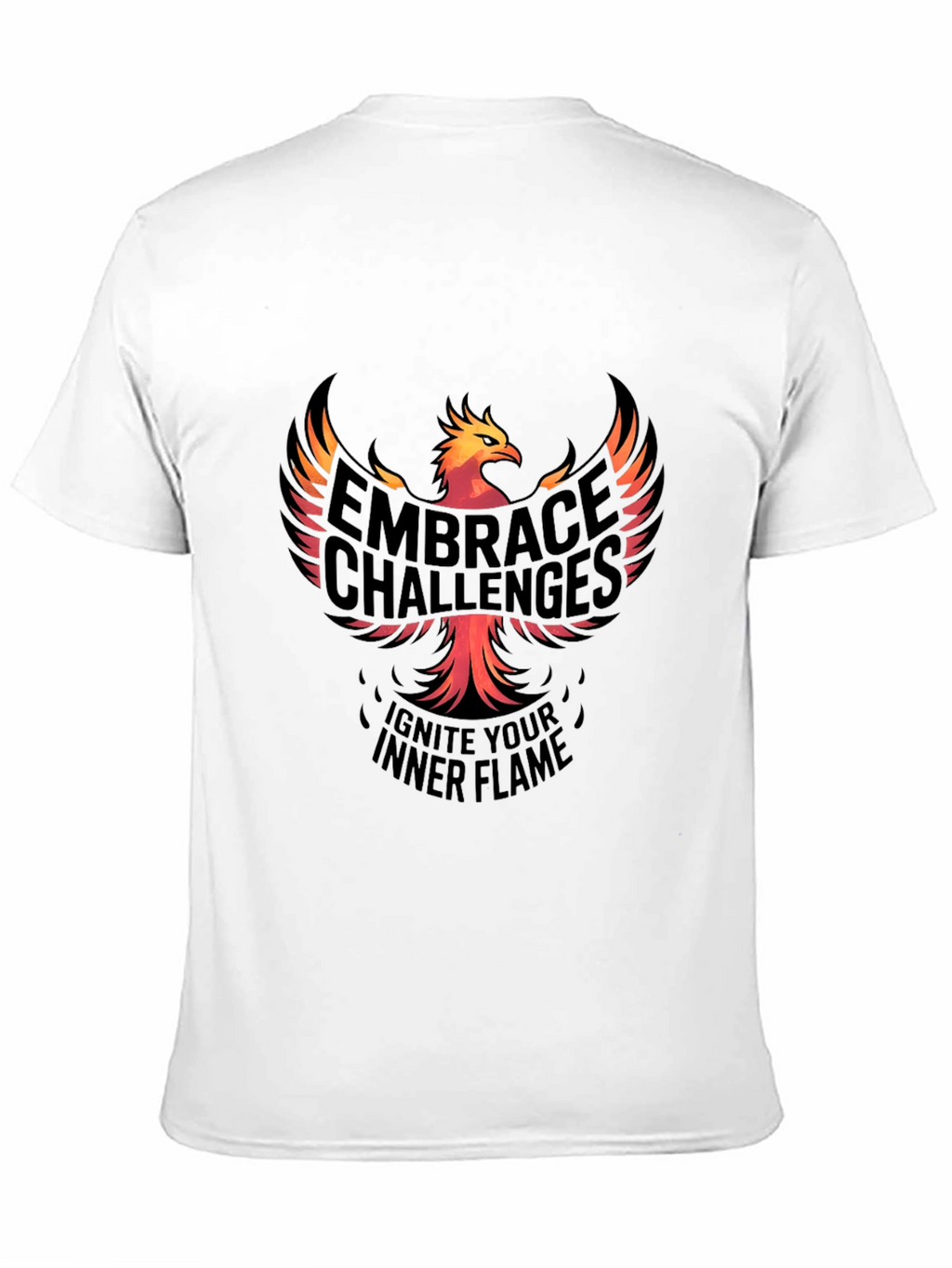 Embrace Challenges Graphic Tee - Ignite Your Inner Flame