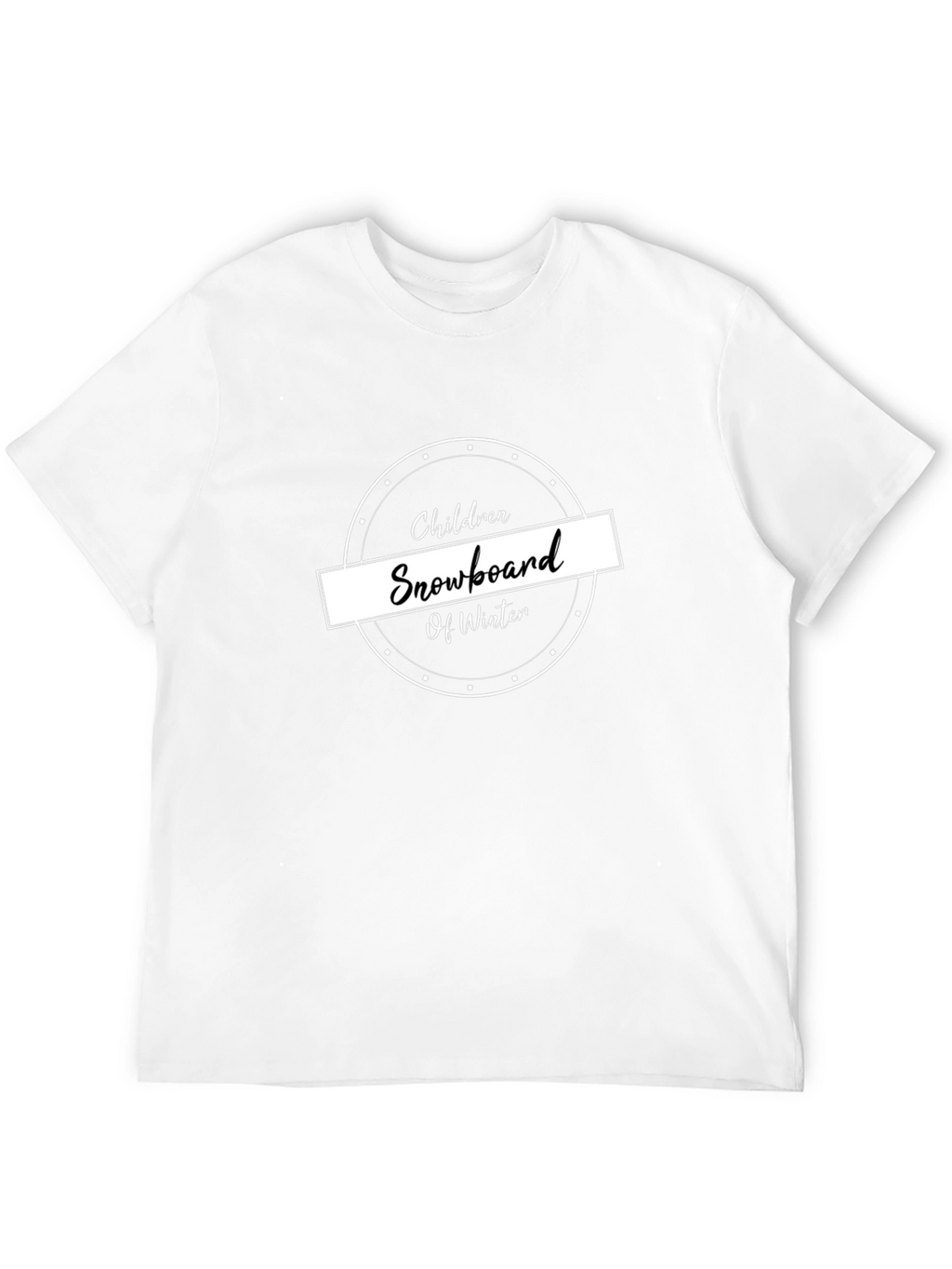 Children Snowboard Winter Black T-Shirt