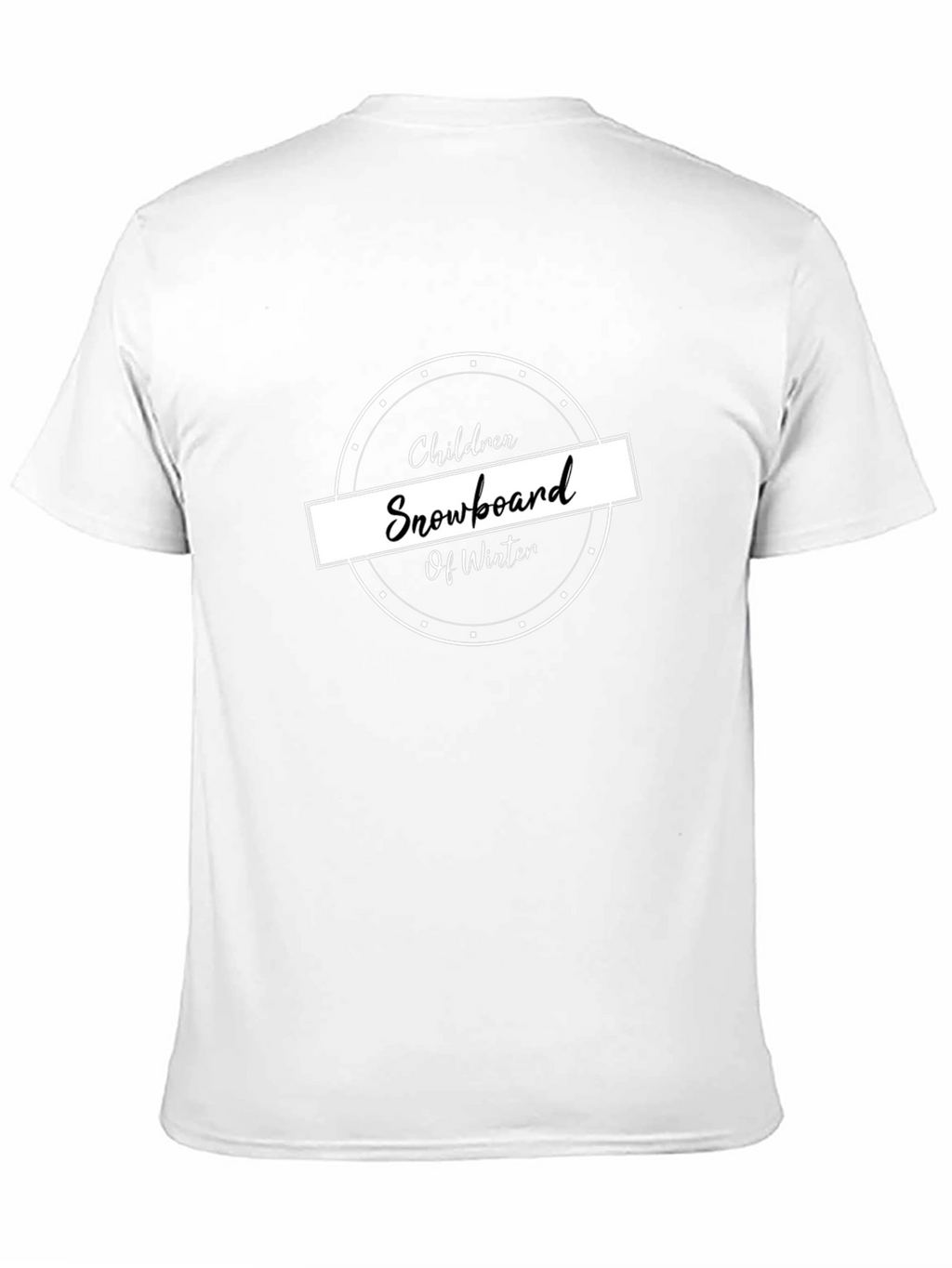 Children Snowboard Winter Black T-Shirt