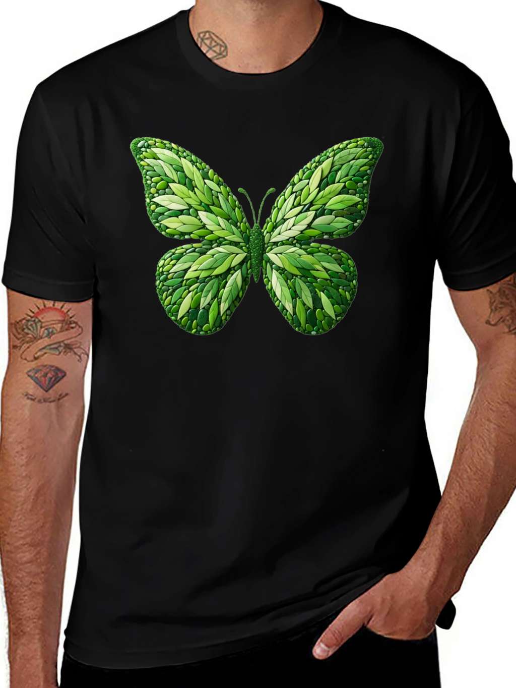 Leaf Butterfly Graphic T-Shirt