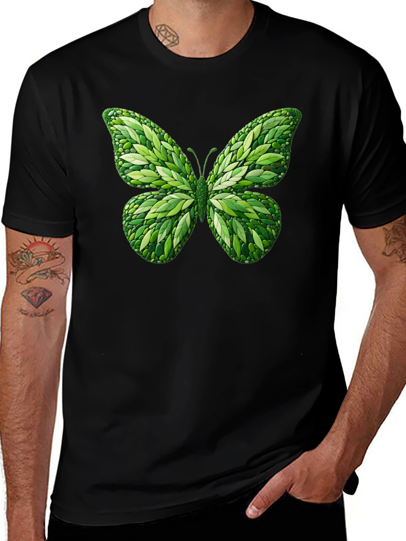 Leaf Butterfly Graphic T-Shirt