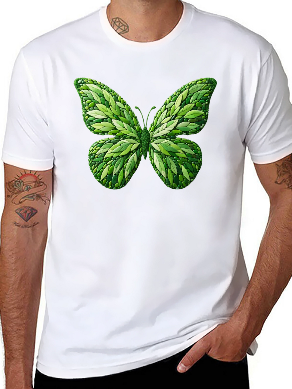 Leaf Butterfly Graphic T-Shirt