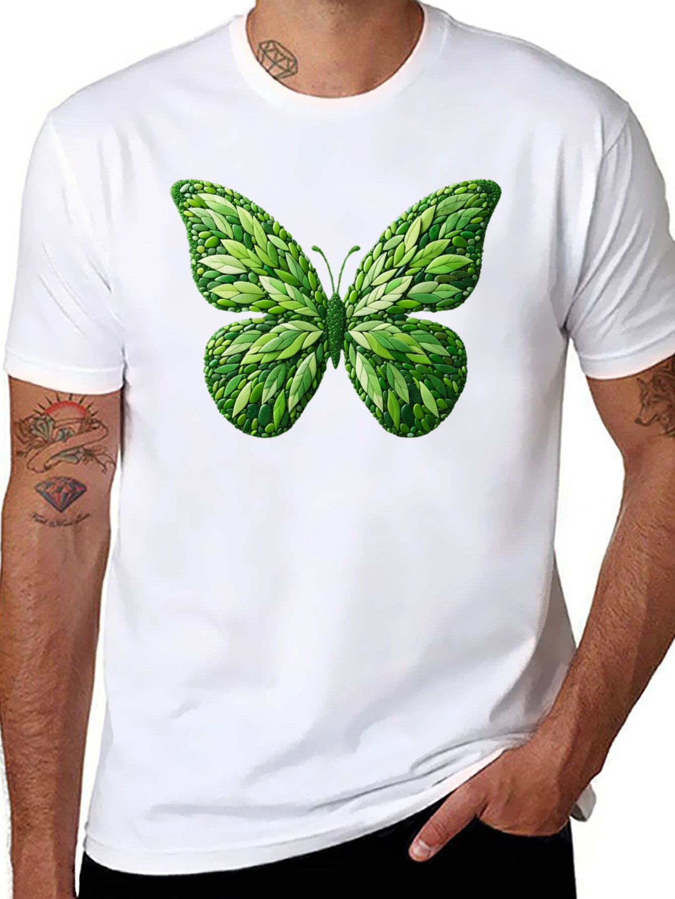 Leaf Butterfly Graphic T-Shirt