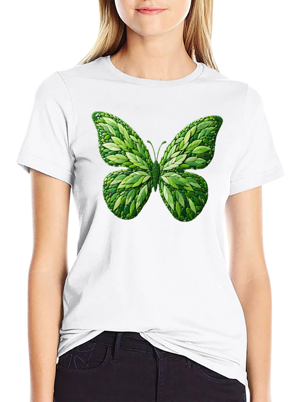Leaf Butterfly Graphic T-Shirt