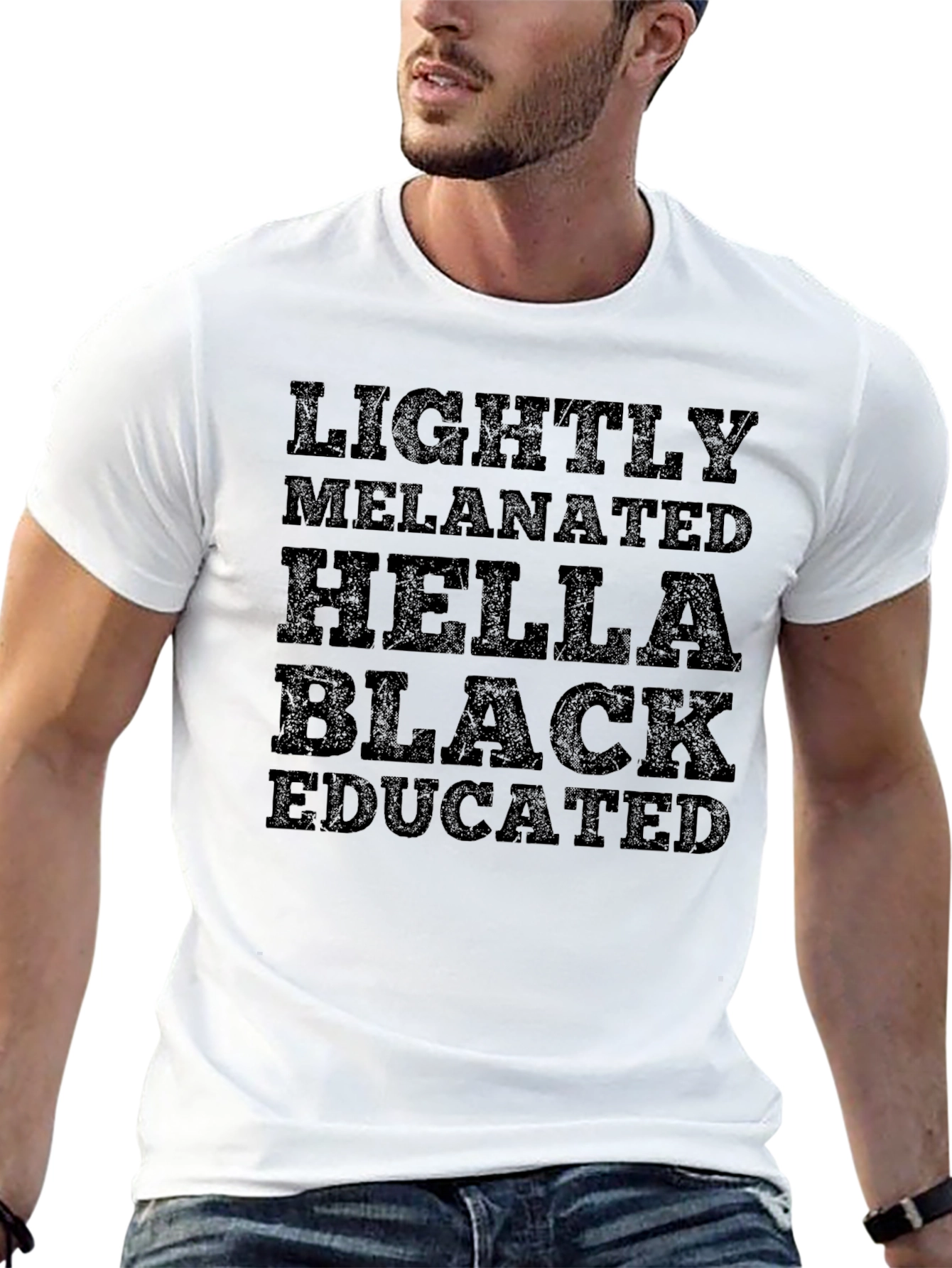 Lightly Melanated Hella Black Educated Graphic Tee