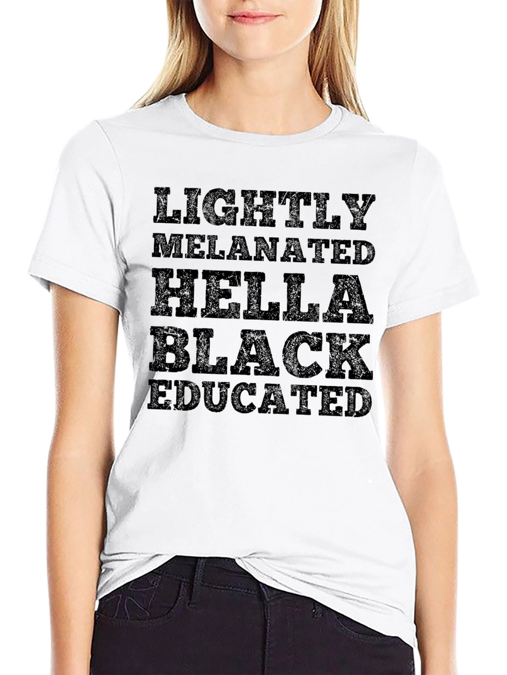 Lightly Melanated Hella Black Educated Graphic Tee