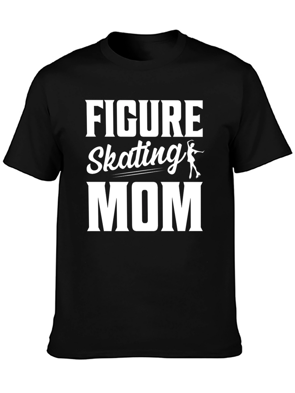 Figure Skating Mom Graphic Tee - Black Cotton Shirt