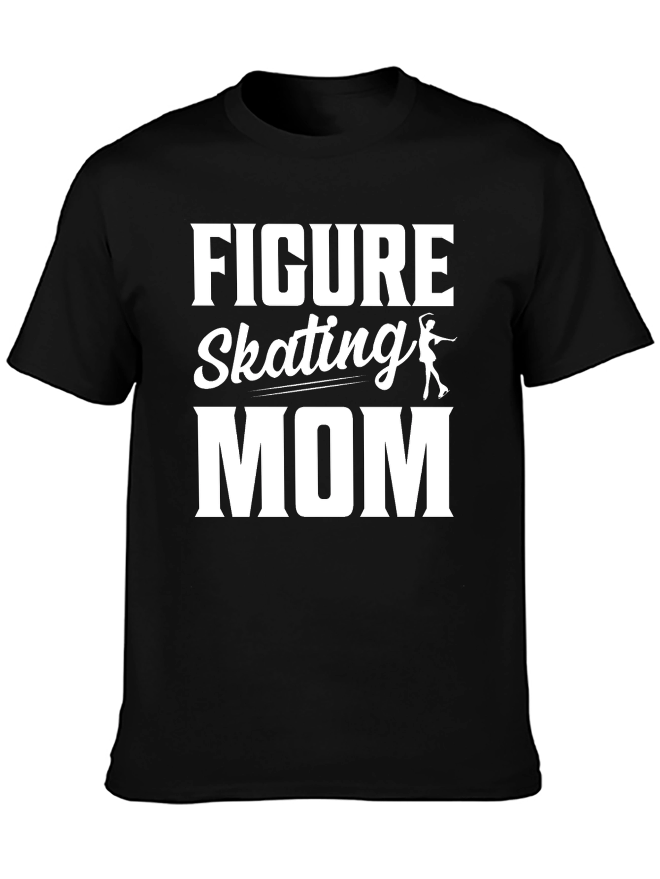 Figure Skating Mom Graphic Tee - Black Cotton Shirt