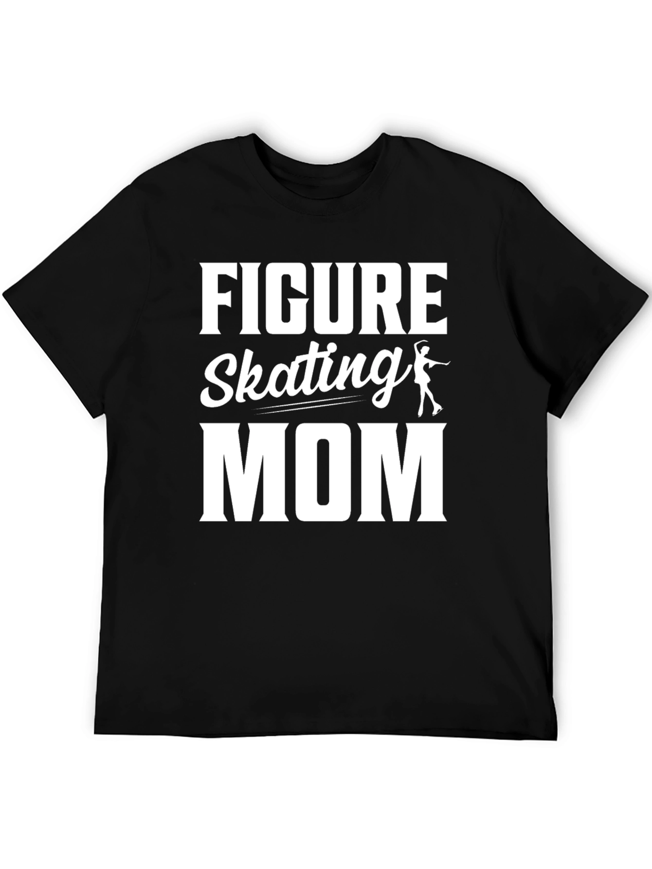Figure Skating Mom Graphic Tee - Black Cotton Shirt