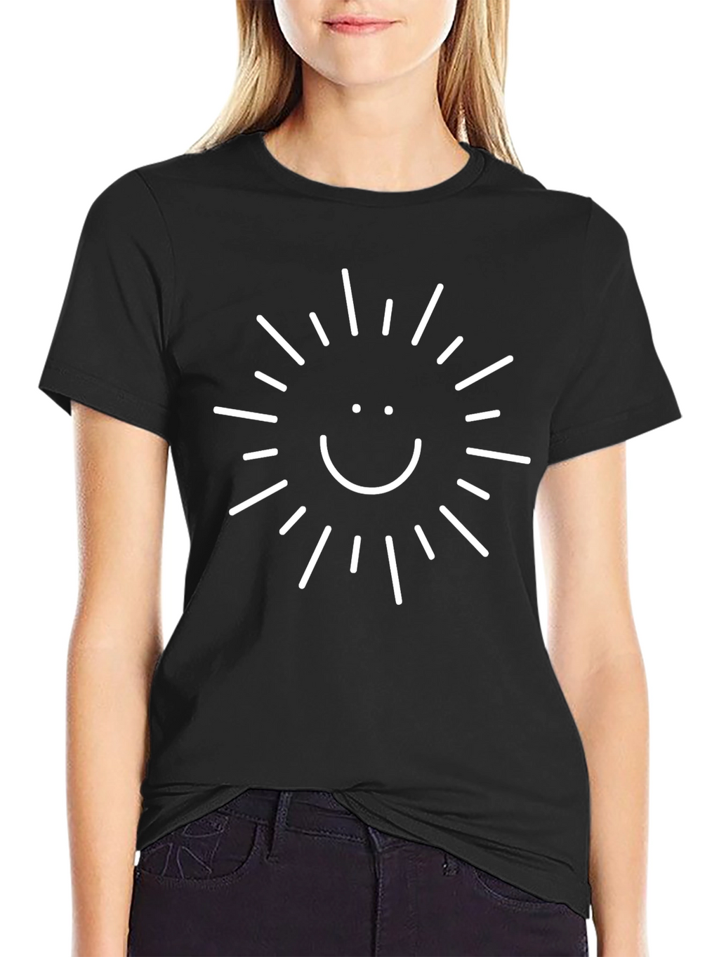 Smiling Sunburst Graphic T-Shirt