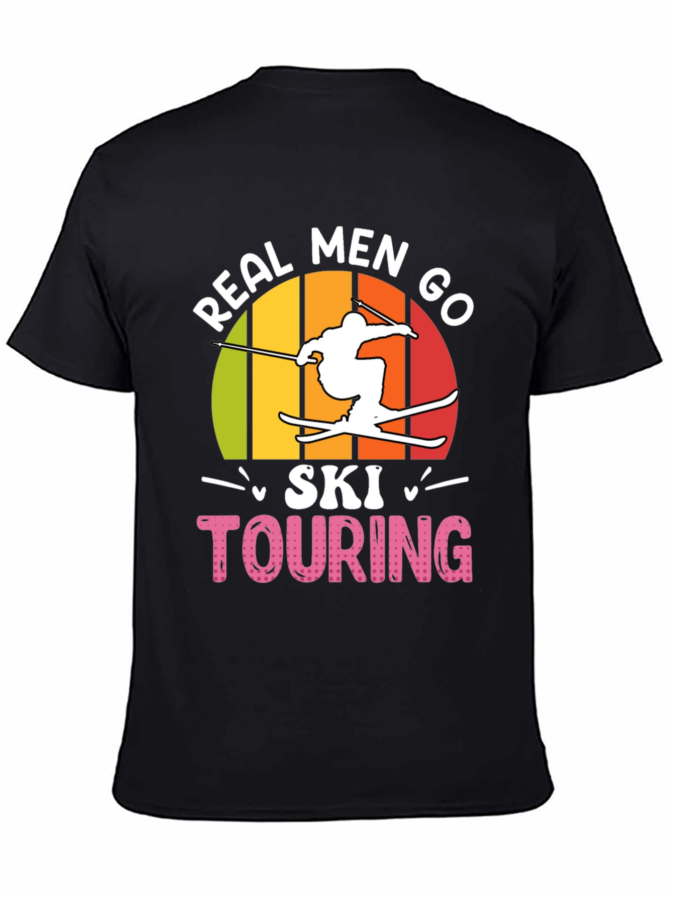 Real Men Ski Touring Graphic T-Shirt