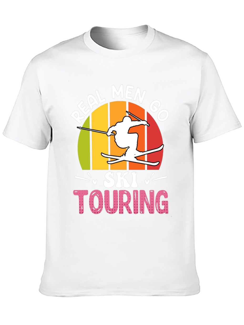 Real Men Ski Touring Graphic T-Shirt