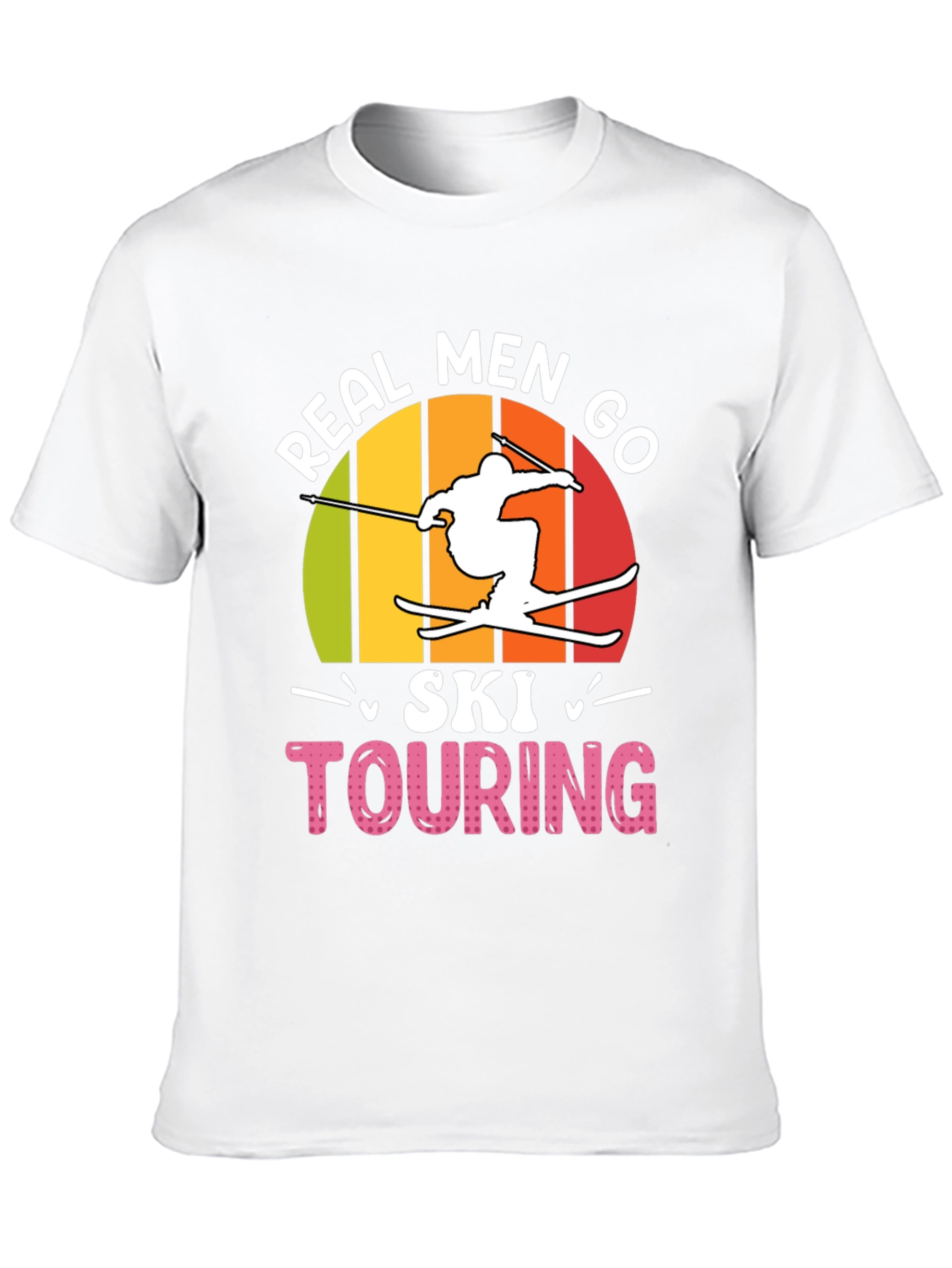 Real Men Ski Touring Graphic T-Shirt
