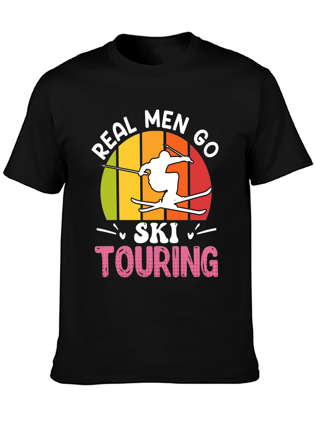 Real Men Ski Touring Graphic T-Shirt