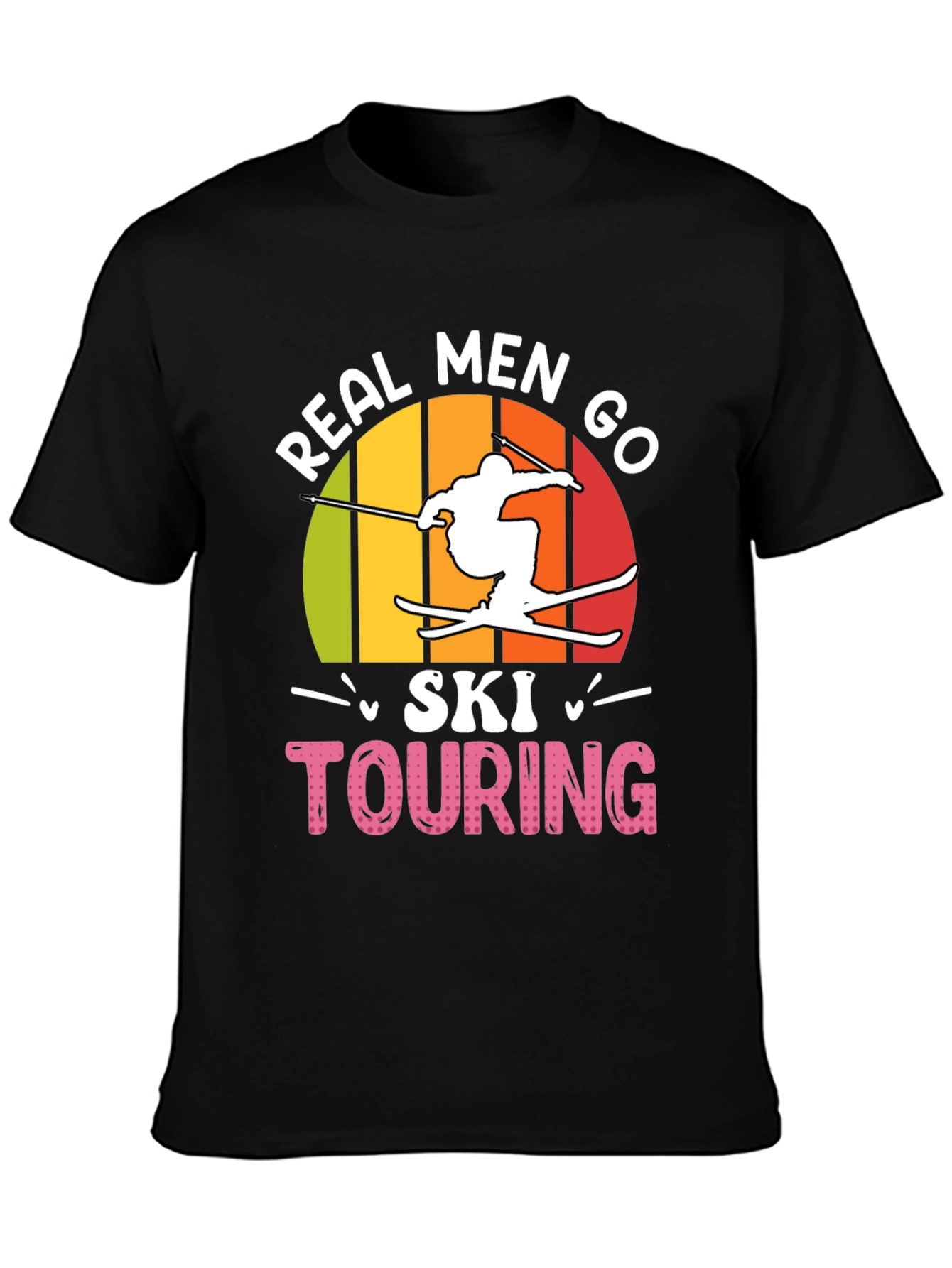 Real Men Ski Touring Graphic T-Shirt