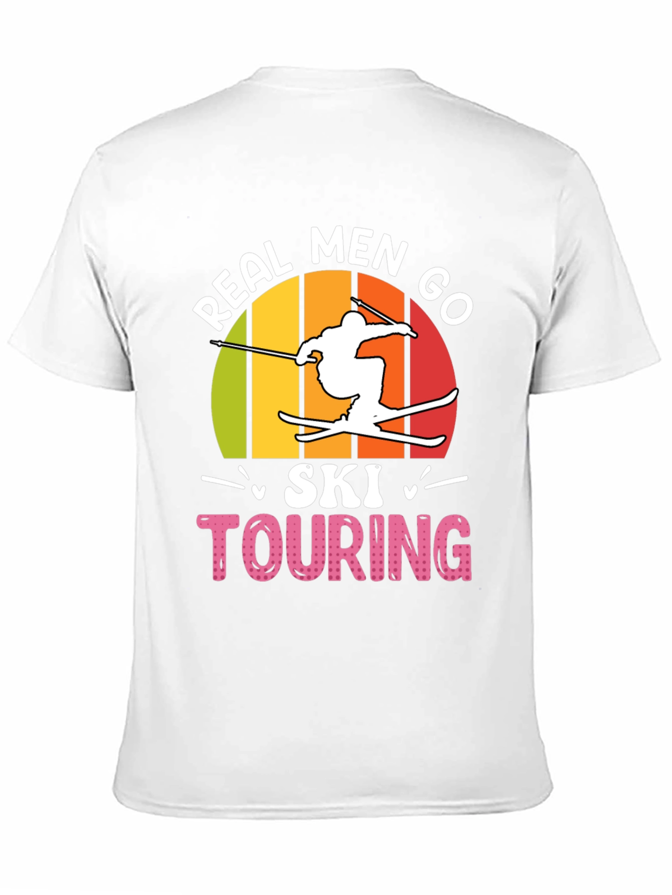 Real Men Ski Touring Graphic T-Shirt