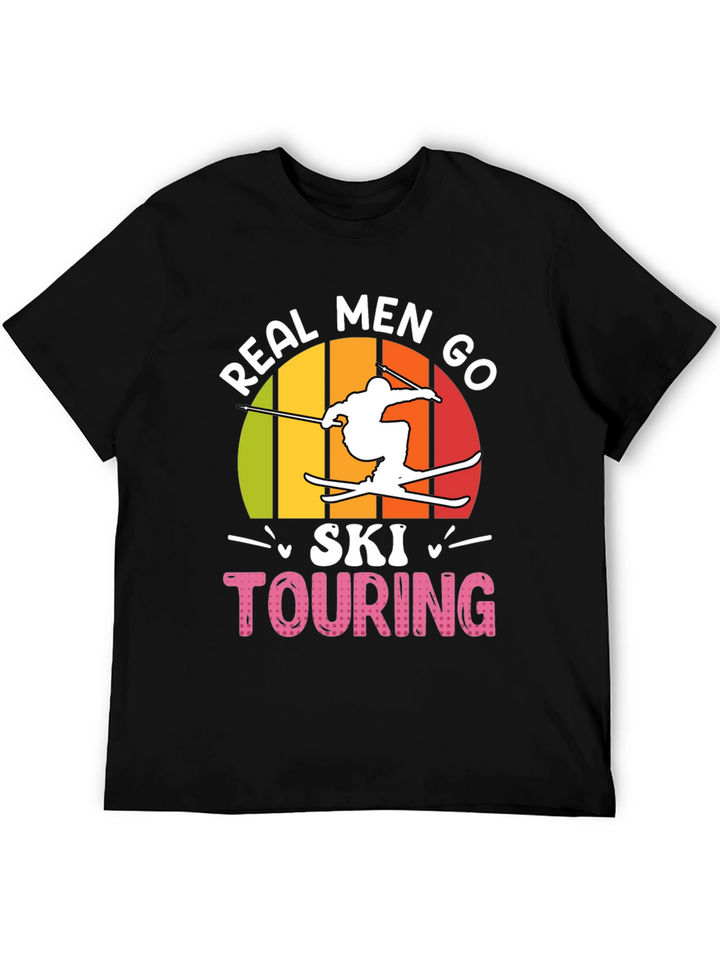 Real Men Ski Touring Graphic T-Shirt