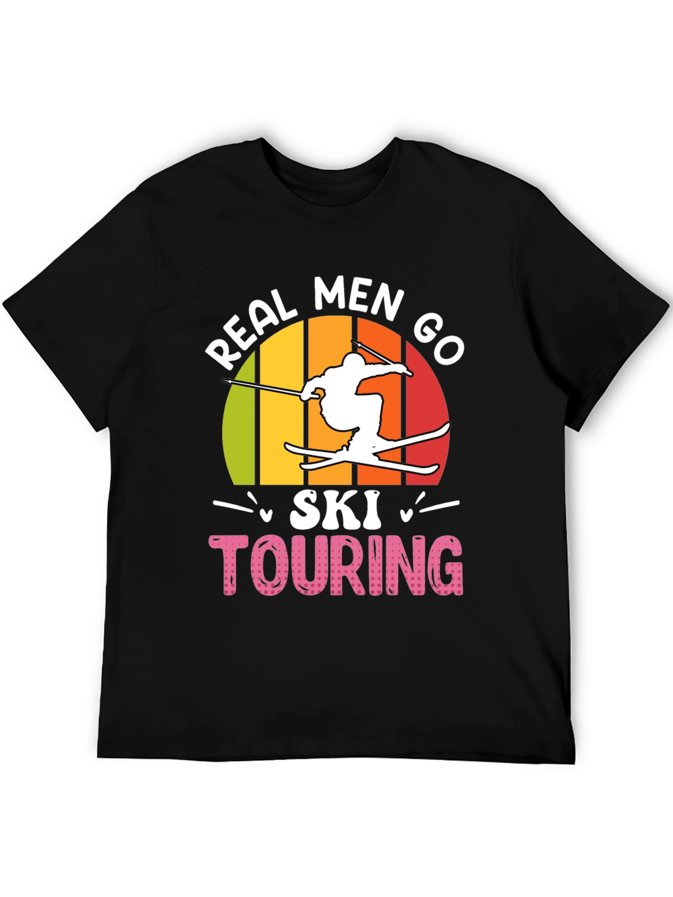 Real Men Ski Touring Graphic T-Shirt