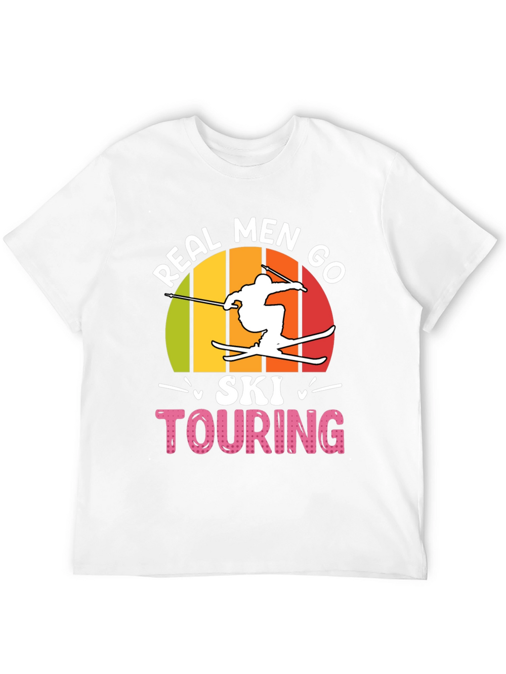 Real Men Ski Touring Graphic T-Shirt