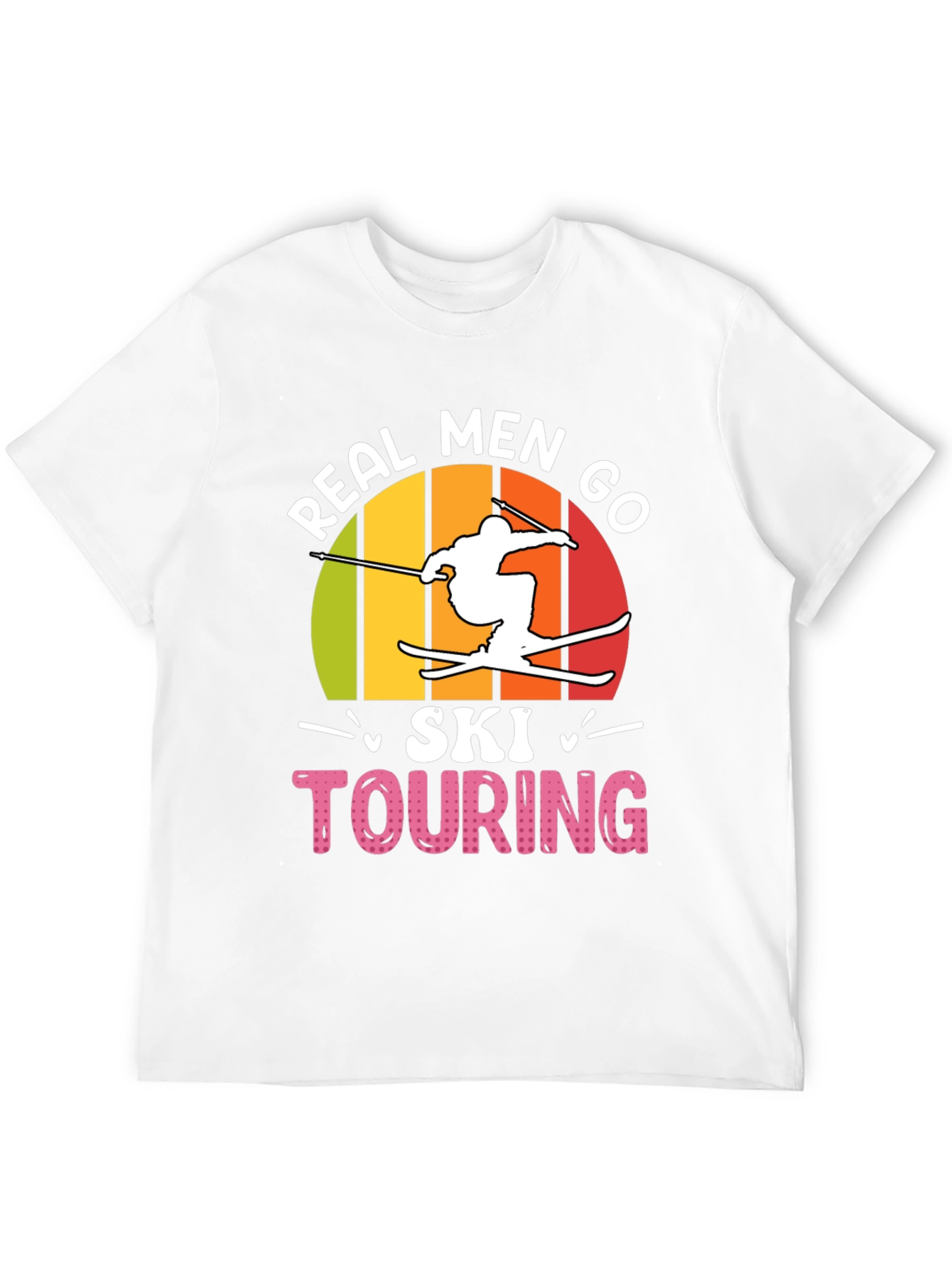 Real Men Ski Touring Graphic T-Shirt